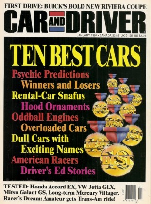 CAR & DRIVER 1994 JAN - TALBO, CHRIS McDOUGALL